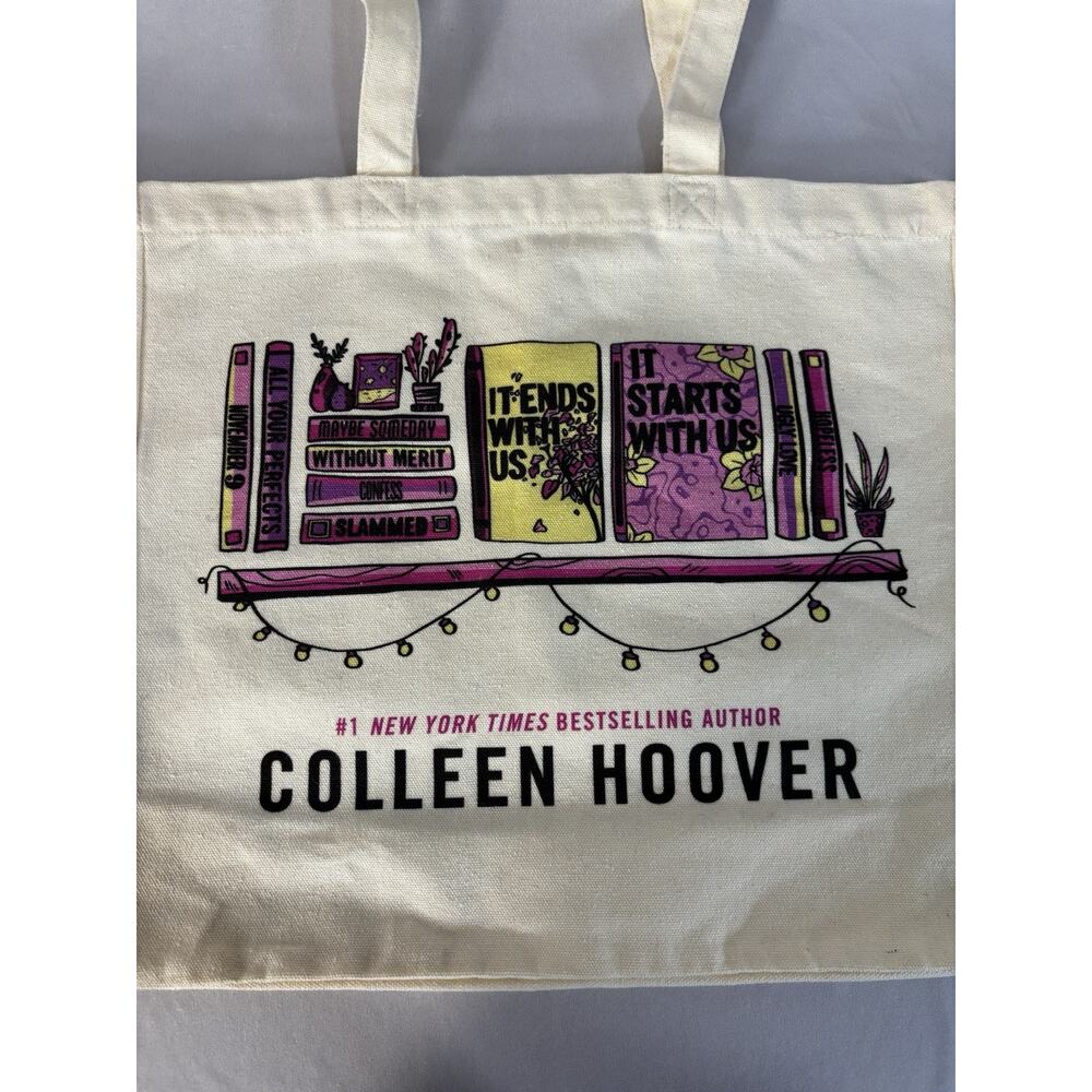 Colleen Hoover Canvas Book Tote Bag - It Ends With Us Lily - Picture 2 of 8